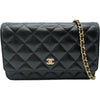 シャネル CHANEL マトラッセチェーンウォレット AP0250 ブラック ゴールド金具 キャビアスキン レディース ショルダーバッグ