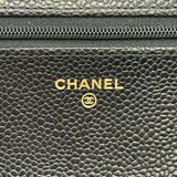 シャネル CHANEL マトラッセチェーンウォレット AP0250 ブラック ゴールド金具 キャビアスキン レディース ショルダーバッグ
