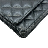 シャネル CHANEL マトラッセチェーンウォレット AP0250 ブラック ゴールド金具 キャビアスキン レディース ショルダーバッグ