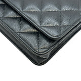 シャネル CHANEL マトラッセチェーンウォレット AP0250 ブラック ゴールド金具 キャビアスキン レディース ショルダーバッグ