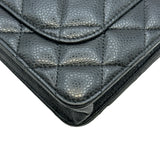 シャネル CHANEL マトラッセチェーンウォレット AP0250 ブラック ゴールド金具 キャビアスキン レディース ショルダーバッグ