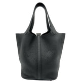 エルメス HERMES ピコタンロックPM U刻印 ブラック シルバー金具 トリヨンクレマンス レディース ハンドバッグ