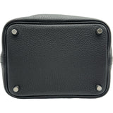 エルメス HERMES ピコタンロックPM U刻印 ブラック シルバー金具 トリヨンクレマンス レディース ハンドバッグ