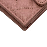 シャネル CHANEL クラシックスモールフラップウォレット AP0230 ピンク ゴールド金具 キャビアスキン レディース 二つ折り財布