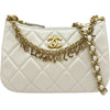 シャネル CHANEL マトラッセココマークチェーンショルダー AP3847 ホワイト ゴールド金具 ラムスキン レディース ショルダーバッグ