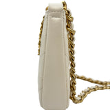シャネル CHANEL マトラッセココマークチェーンショルダー AP3847 ホワイト ゴールド金具 ラムスキン レディース ショルダーバッグ