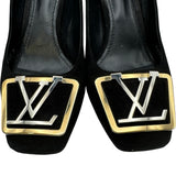 ルイ・ヴィトン LOUIS VUITTON マドレーヌライン スウェード パンプス MA0250 ブラック スウェード レディース パンプス