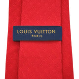 ルイ・ヴィトン LOUIS VUITTON モノグラム総柄シルクネクタイ M71899 レッド シルク メンズ ネクタイ