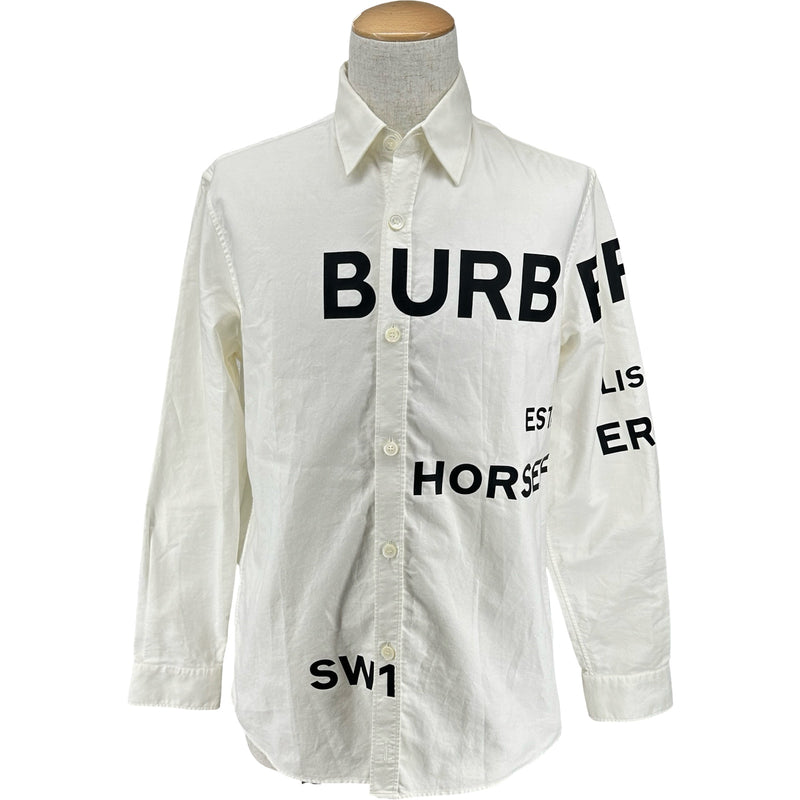 お*湯様 Burberry 長袖シャツ バーバリー BURBERRY ホースフェリープリント長袖シャツ 8023776