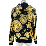ヴェルサーチ VERSACE メデューサロゴパーカー&パンツセットアップ A88739 ブラック コットン メンズ セットアップ