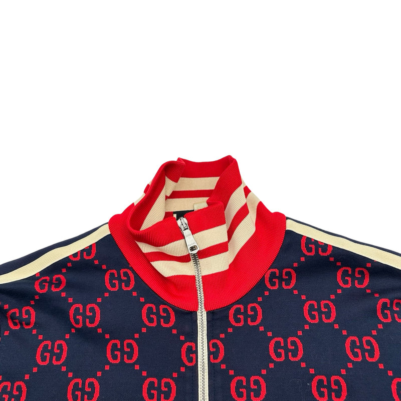 グッチ GUCCI GG総柄トラックジャケット 496919 ネイビー コットン