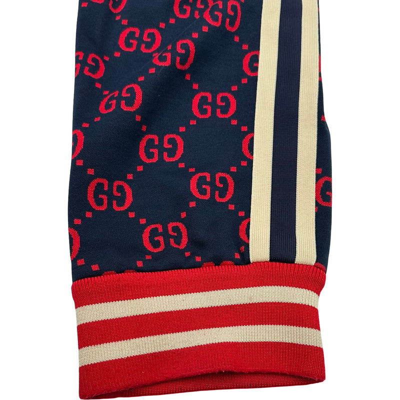 グッチ GUCCI GG総柄トラックパンツ 496920 ネイビー コットン メンズ