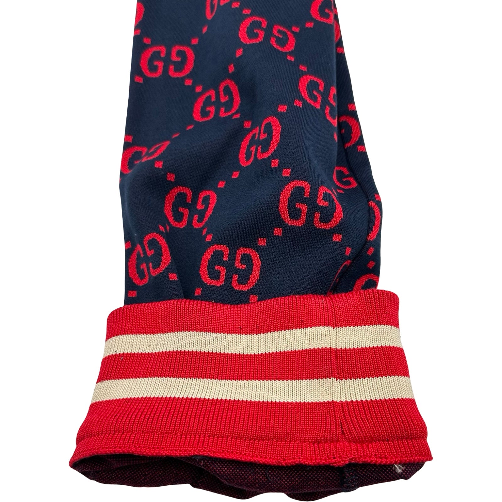 グッチ GUCCI GG総柄トラックパンツ 496920 ネイビー コットン メンズ