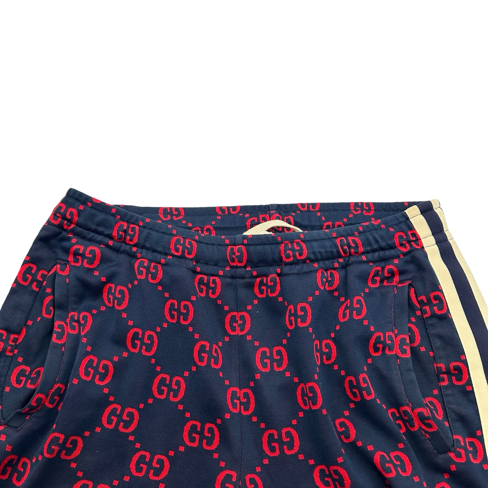グッチ GUCCI GG総柄トラックパンツ 496920 ネイビー コットン メンズ