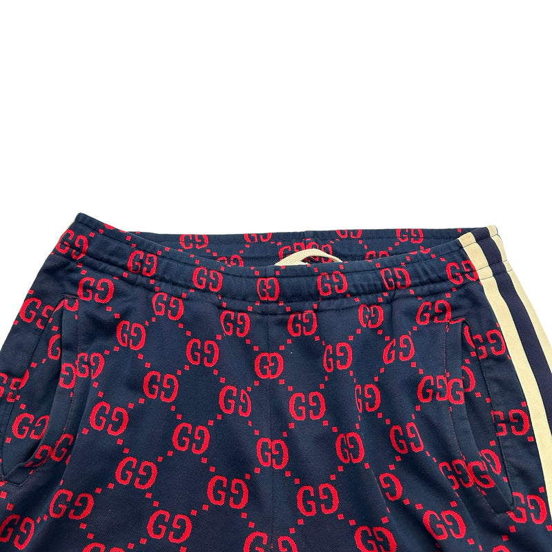 グッチ GUCCI GG総柄トラックパンツ 496920 ネイビー コットン メンズ