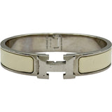 エルメス HERMES クリックHブレスレット アイボリー シルバー金具 メタル/エナメル アクセサリー