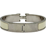 エルメス HERMES クリックHブレスレット アイボリー シルバー金具 メタル/エナメル アクセサリー
