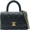 シャネル CHANEL ココハンドルXXS AS2215 ブラック ゴールド金具 キャビアスキン レディース ショルダーバッグ