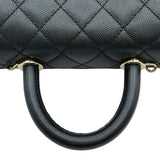 シャネル CHANEL ココハンドルXXS AS2215 ブラック ゴールド金具 キャビアスキン レディース ショルダーバッグ