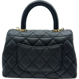 シャネル CHANEL ココハンドルXXS AS2215 ブラック ゴールド金具 キャビアスキン レディース ショルダーバッグ