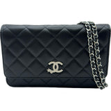 シャネル CHANEL マトラッセチェーンウォレット AP3723 ブラック シルバー金具 ラムスキン レディース ショルダーバッグ