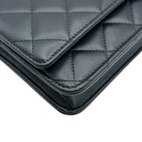 シャネル CHANEL マトラッセチェーンウォレット AP3723 ブラック シルバー金具 ラムスキン レディース ショルダーバッグ