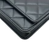 シャネル CHANEL マトラッセチェーンウォレット AP3723 ブラック シルバー金具 ラムスキン レディース ショルダーバッグ