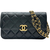 シャネル CHANEL マトラッセフラップフォンホルダー AP3106 ブラック ゴールド金具 ラムスキン レディース ショルダーバッグ