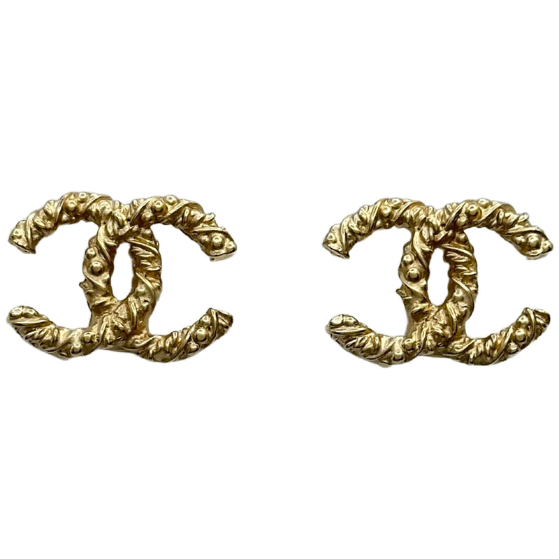 T2881 美品 シャネル ココマーク オーバル イヤリング シャネル CHANEL ココマーク イヤリング ゴールド メタル アクセサリー