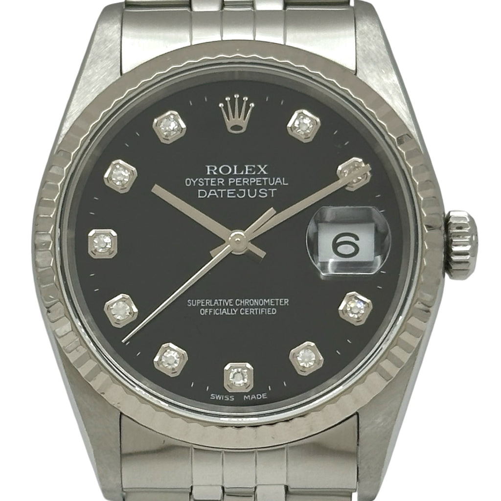 ロレックス ROLEX デイトジャスト 16234G ブラック ホワイトゴールド