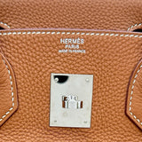 エルメス HERMES バーキン30 C刻印 ゴールド シルバー金具 トゴ レディース ハンドバッグ