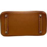 エルメス HERMES バーキン30 C刻印 ゴールド シルバー金具 トゴ レディース ハンドバッグ