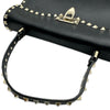 ヴァレンティノ VALENTINO ロックスタッズ2WAYショルダー ブラック ゴールド金具 レザー/スタッズ レディース ショルダーバッグ