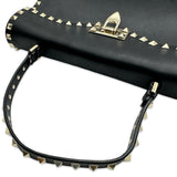 ヴァレンティノ VALENTINO ロックスタッズ2WAYショルダー ブラック ゴールド金具 レザー/スタッズ レディース ショルダーバッグ