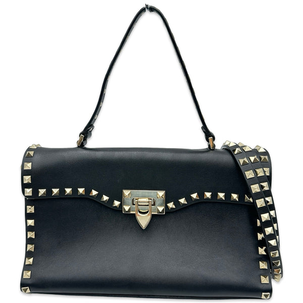 【り】VALENTINO ヴァレンティノ　ロックスタッズ ヴァレンティノ VALENTINO ロックスタッズ2WAYショルダー ブラック