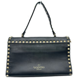 ヴァレンティノ VALENTINO ロックスタッズ2WAYショルダー ブラック ゴールド金具 レザー/スタッズ レディース ショルダーバッグ