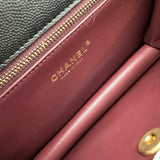 シャネル CHANEL マトラッセフラップチェーンショルダー ブラック ゴールド金具 キャビアスキン レディース ショルダーバッグ