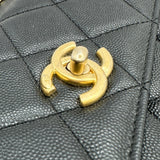 シャネル CHANEL マトラッセフラップチェーンショルダー ブラック ゴールド金具 キャビアスキン レディース ショルダーバッグ