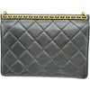 シャネル CHANEL マトラッセフラップチェーンショルダー ブラック ゴールド金具 キャビアスキン レディース ショルダーバッグ
