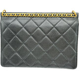 シャネル CHANEL マトラッセフラップチェーンショルダー ブラック ゴールド金具 キャビアスキン レディース ショルダーバッグ