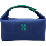 エルメス HERMES ブリッドアブラックGM マリン シルバー金具 トワル レディース ポーチ