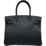 エルメス HERMES バーキン30 G刻印 ブラック シルバー金具 トゴ レディース ハンドバッグ