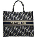 クリスチャン・ディオール Christian Dior ブックトート ラージ M1286ZRW ネイビー オブリークジャガード レディース トートバッグ