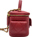シャネル CHANEL トップハンドルバニティ2WAYバッグ AP3017 レッド ゴールド金具 キャビアスキン レディース ショルダーバッグ