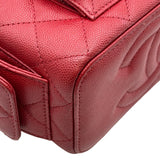 シャネル CHANEL トップハンドルバニティ2WAYバッグ AP3017 レッド ゴールド金具 キャビアスキン レディース ショルダーバッグ