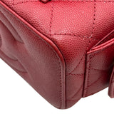 シャネル CHANEL トップハンドルバニティ2WAYバッグ AP3017 レッド ゴールド金具 キャビアスキン レディース ショルダーバッグ