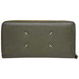 メゾン マルジェラ Maison Margiela 4ステッチ ジップアラウンドウォレット S56I0110 グレー シルバー金具 レザー ユニセックス 長財布