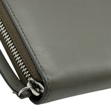 メゾン マルジェラ Maison Margiela 4ステッチ ジップアラウンドウォレット S56I0110 グレー シルバー金具 レザー ユニセックス 長財布