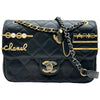 シャネル CHANEL マトラッセ・クリップココ Wチェーンショルダー AS2978 ブラック シルバー/ゴールド金具 ラムスキン/ラインストーン レディース ショルダーバッグ