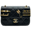 シャネル CHANEL マトラッセ・クリップココ Wチェーンショルダー AS2978 ブラック シルバー/ゴールド金具 ラムスキン/ラインストーン レディース ショルダーバッグ